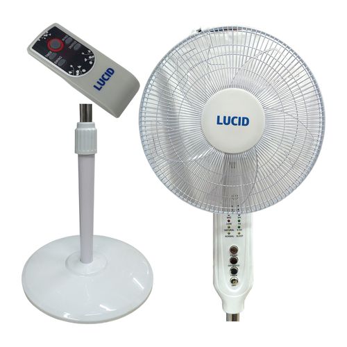 LUCID 16" Floor Standing Fan With A Remote Control - Whit