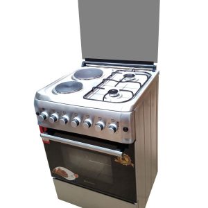 BlueFlame cooker S6022ERF – IP 60x60cm 2 gas burners and 2 electric plates with electric oven