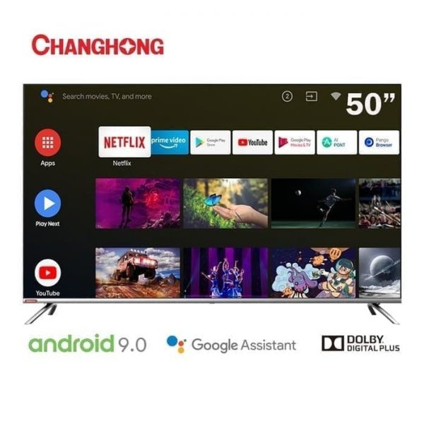 CHANGHONG 50 Inch SMART Android 9.0 LED 4K UHD TV - Black