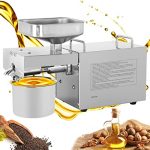 Automatic Oil Press Machine Stainless Steel Commercial Oil Expeller Multi-Functional Home Use Oil Extraction for Peanut Coconut