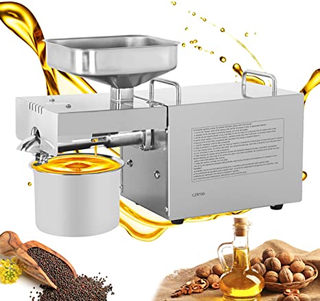 Automatic Oil Press Machine Stainless Steel Commercial Oil Expeller Multi-Functional Home Use Oil Extraction for Peanut Coconut
