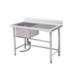 Commercial sink single with tray