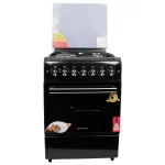 BlueFlame cooker S6031EFRP – B 60x60cm, 3 gas burners and 1electric hot plate with electric oven Black in colour