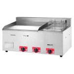 CJK Gas Griddle With Gas Fryer.