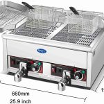 CJK fast food restaurant stainless steel e  fryer, equipped with temperature thermostat and tap