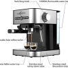 Edoolffe Espresso Coffee Machine Built-In Milk Frother 15bar Coffee Makers - Image 2