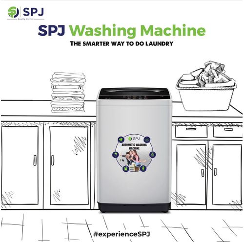 SPJ 7 Kg Top Loader Washing Machine - Silver