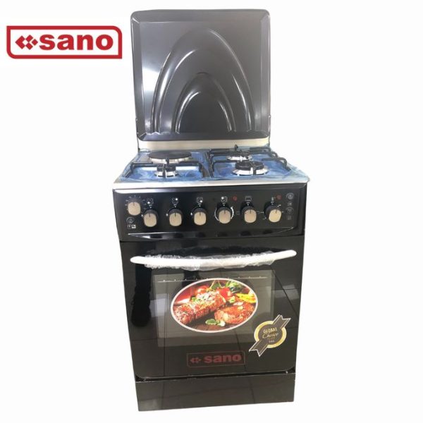 Sano 3 Gas & 1 Electric Cooker With Rotisserie 55X55cm – Black