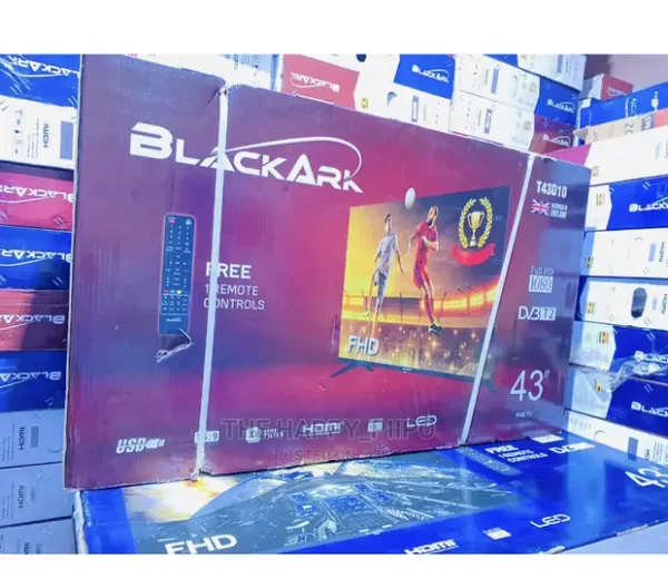 Black Ark 43 Inch HD LED Digital Frameless TV - Grey